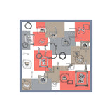 RETRO PRINT FRESH FLORAL SQUARE SCARF_CWASC1155