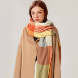 AUTUMN WINTER PLAID THICK SHAWL SCARF_CWASC0176