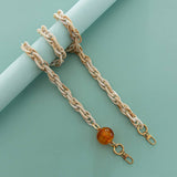 RESIN ACRYLIC LARGE LANTERN BEADS BAG CHAIN STRAP_CWMM5106