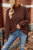 Solid Color Fashion Long-Sleeved Pullover Sweater