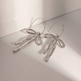 FASHION 18K GOLD STAINLESS STEEL BOW EARRINGS_CWASC1682