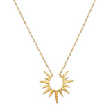 SUN AND MOON DOUBLE LAYERED EVIL EYE NECKLACE_CWMM5694