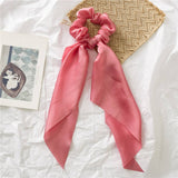 NEW SOLID COLOR KNOTTED RIBBON HAIR TIE_CWAHA0850