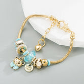 ADJUSTABLE GOLD BEAR RHINESTONE BRACELET_CWMM8626