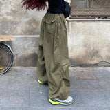 Trendy Low Waist Casual Wide-Leg Cargo Pants