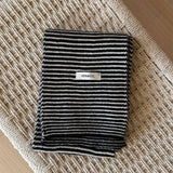 100% WOOL KNIT SCARF STRIPED SLIM WINTER WRAP_CWASC2295