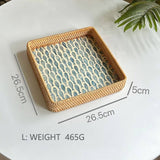 RATTAN COLORFUL SHELL CREATIVE HANDMADE FRUIT PLATE_CWMM4423