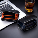 CARBON FIBER PATTERN LEATHER COIN PURSE CARD BAG_CWAB3871