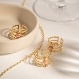 NATURAL STONE LUXURY FASHIONABLE NON FADING RING_CWAJE1385