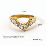 GEOMETRIC CZ STEEL RING WITH LUXE GLOSS FINISH_CWMM8931