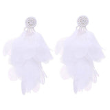 HANDMADE FABRIC TASSEL EARRINGS BOLD STATEMENT_CWMM6156