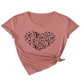 HEART AND MUSIC V NECK T SHIRT RELAXED FIT_CWTTS1541