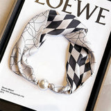Pearl Magnetic Skinny Silk Neck Scarf_Cwasc03938