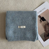 Wool Knit Narrow Scarf Warm Winter Neck Scarf_Cwasc2279