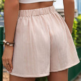 Textured Summer Lace-Up Culottes