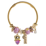 ADJUSTABLE STAINLESS STEEL CAT RHINESTONE BRACELET_CWMM8576