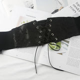 Women Lace And Leather Elastic Waist Belt_Cwabe0317
