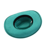 SUEDE DENIM COWBOY FEDORA HAT WESTERN ETHNIC STYLE_CWAH04394