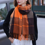 DOPAMINE COLOR MATCHING CASHMERE SCARF WARM_CWASC0220
