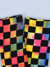 FASHION TIE DYED CHECKERED SOCKS_CWMS0265