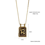 Vintage Square Zodiac Necklace With Enamel_Cwmm8840