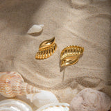 SIMPLE DOUBLE LAYER GLOSSY WATER DROP EARRINGS_CWAJE1783