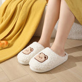 CUTE CARTOON BEAR PLUSH WARM COTTON SLIPPERS_CWSHS0852