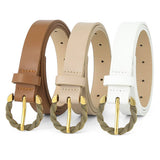 Vintage Snake Round Pin Buckle Belt_Cwabe0611