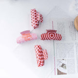 Cwaha1313_Sweet Red Series Love Lattice Hair Claw Clip