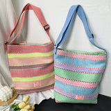 CONTRAST PATCHWORK COMMUTER SHOULDER BAG_CWAB2150