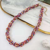 FASHIONABLE AND VERSATILE MIXED COLOR BEADED CHAIN_CWAJE1577