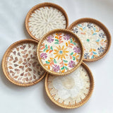 RATTAN COLORFUL SHELL CREATIVE HANDMADE FRUIT PLATE_CWMM4485