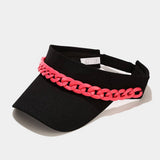 NORDIC ACRYLIC CHAIN SUN VISOR HAT FOR WOMEN_CWAH3316