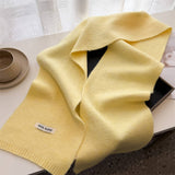 Solid Knit Scarf Soft Warm Winter Shawl_Cwasc03456