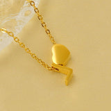 18K GOLD HEART LETTER PENDANT NECKLACE_CWAJE0692