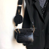CROCODILE PATTERN ZERO WALLET SHOULDER BAG_CWAB1392