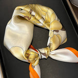 FLORAL TWILL SCARF FOR WOMEN SQUARE VERSATILE_CWASC0560