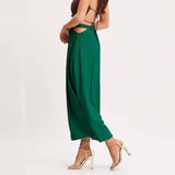 SOLID COLOR SKIRT HIGH WAIST ELASTIC LONG SKIRT_CWBSS0411