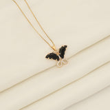 STYLISH VINTAGE ZIRCON BUTTERFLY NECKLACE_CWAHA0881