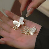 DELICATE BUTTERFLY HAIR CLAW SMALL SIDE BANG CLIP_CWAHA4667