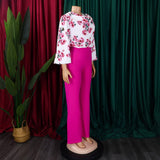 PRINTED TIE TOP AND WIDE LEG PANTS TWO PIECE SET_CWSTB1140