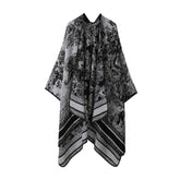 CAPE DARK DOUBLE SIDED WARM OUTER WEAR THICK SHAWL_CWASC2117