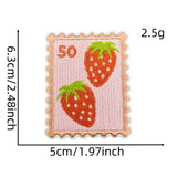 NEW PINK STRAWBERRY EMBROIDERED CLOTH PATCH_CWMM4014