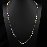 Womens High-End Splicing Long Pearl Necklace