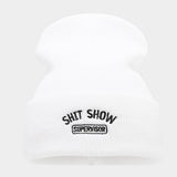 SHIT SHOW EMBROIDERED LETTER PILE HAT KNITTED HAT_CWAH2084