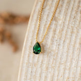 TEARDROP ZIRCON DECEMBER BIRTHSTONE NECKLACE_CWMM5534