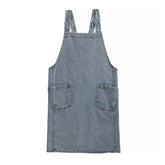 COTTON CANVAS WASHED DENIM APRON WITH POCKETS_CWMM3296