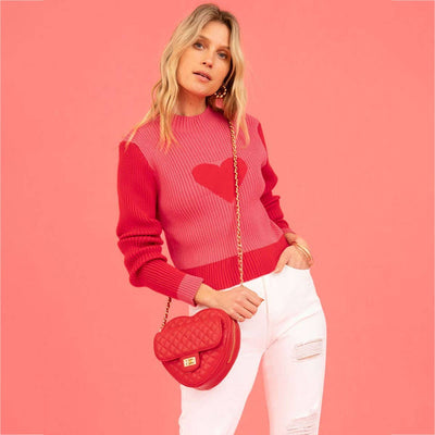 Women¡¯S Color Block Heart Turtleneck Knitsweater_Cwoswl07186