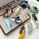 OCEAN HAIR CLAW DOLPHIN WHALE JELLYFISH LARGE CLIP_CWAHA5705