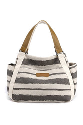 STRIPE PATTERNED DANDY CANVAS BAG_CWAB0518